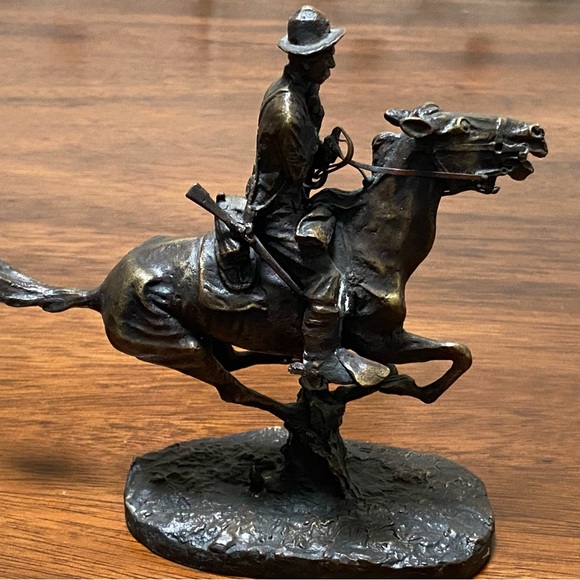 Trooper of the Plains by Frederic Remington Pure Bronze Collectible Sculpture - Picture 9 of 12